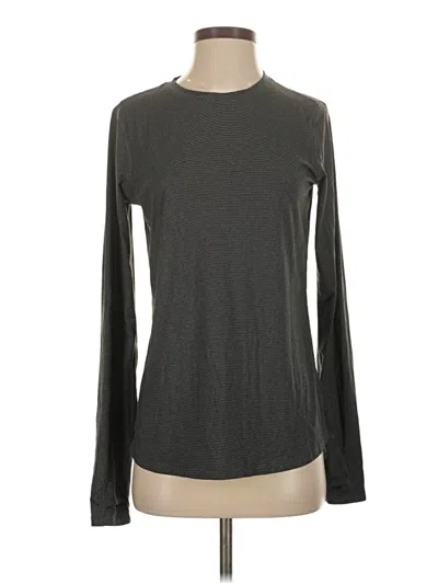 Pre-owned Zella Long Sleeve T-shirt In Gray