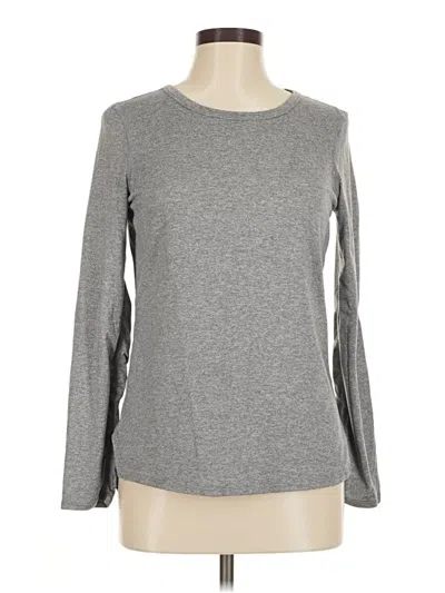 Pre-owned Zella Long Sleeve T-shirt In Gray