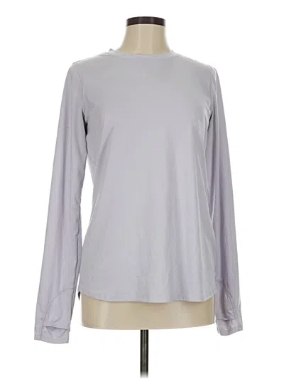 Pre-owned Zella Long Sleeve T-shirt In Gray