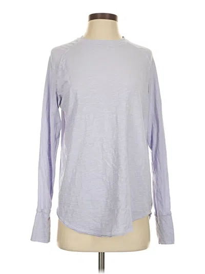 Pre-owned Zella Long Sleeve T-shirt In Gray