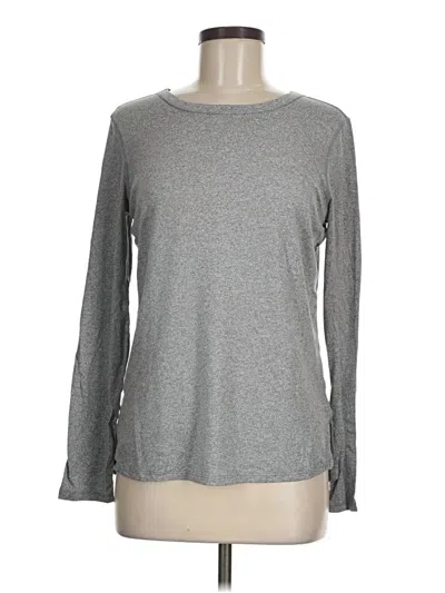 Pre-owned Zella Long Sleeve T-shirt In Gray