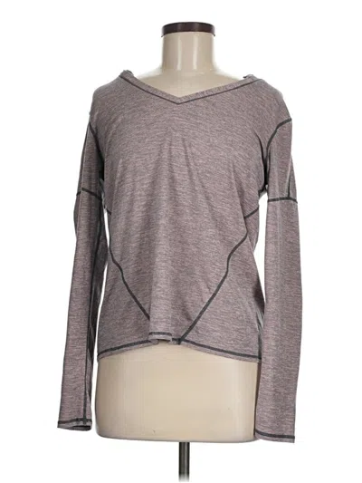 Pre-owned Zella Long Sleeve T-shirt In Gray