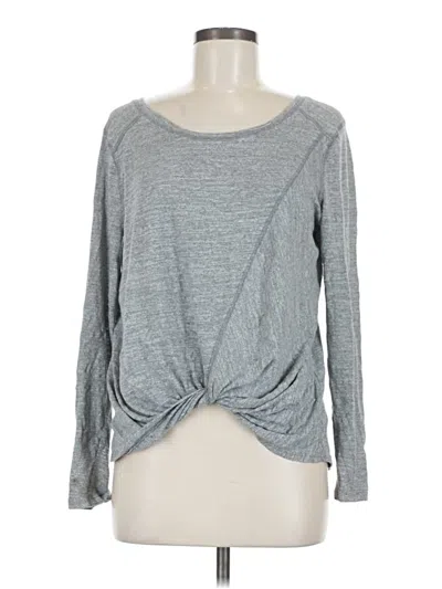 Pre-owned Zella Long Sleeve T-shirt In Gray