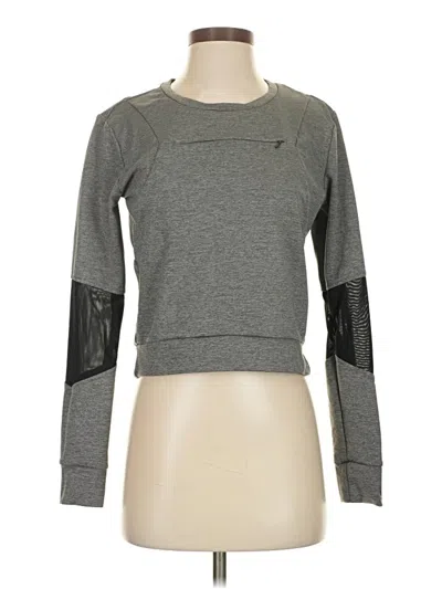Pre-owned Zella Long Sleeve T-shirt In Gray