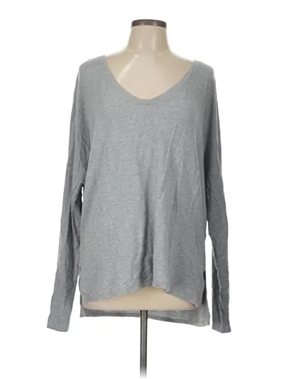 Pre-owned Zella Long Sleeve T-shirt In Gray
