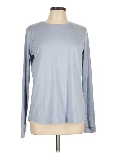 Pre-owned Zella Long Sleeve T-shirt In Gray