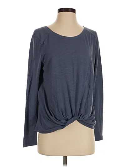Pre-owned Zella Long Sleeve T-shirt In Gray