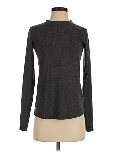 Pre-owned Zella Long Sleeve T-shirt In Gray