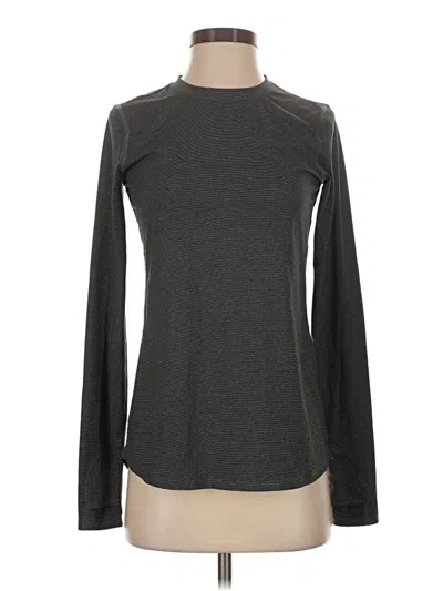 Pre-owned Zella Long Sleeve T-shirt In Gray