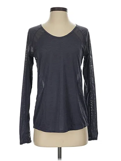 Pre-owned Zella Long Sleeve T-shirt In Gray