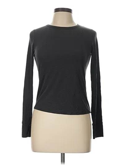 Pre-owned Zella Long Sleeve T-shirt In Gray