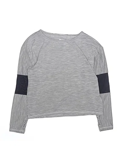Pre-owned Zella Kids' Long Sleeve T-shirt In Gray