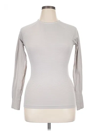 Pre-owned Zella Long Sleeve T-shirt In Gray