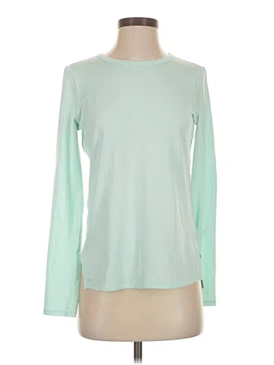 Pre-owned Zella Long Sleeve T-shirt In Green