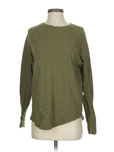 Pre-owned Zella Long Sleeve T-shirt In Green