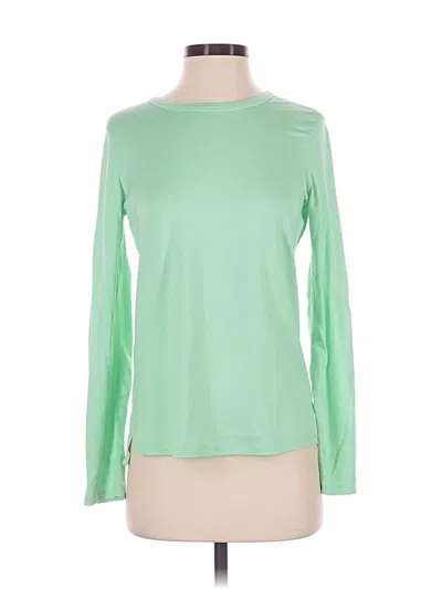 Pre-owned Zella Long Sleeve T-shirt In Green