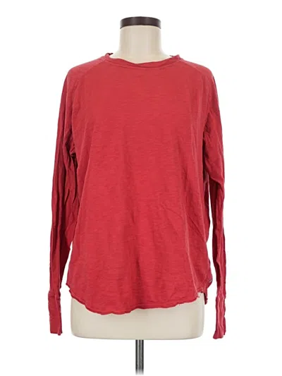 Pre-owned Zella Long Sleeve T-shirt In Red