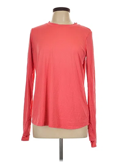 Pre-owned Zella Long Sleeve T-shirt In Red