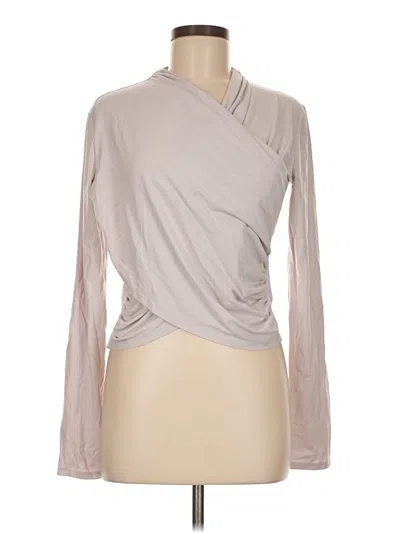 Pre-owned Zella Long Sleeve T-shirt In Silver