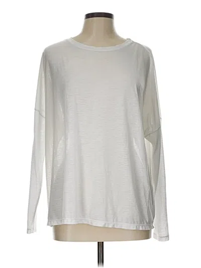 Pre-owned Zella Long Sleeve T-shirt In Silver