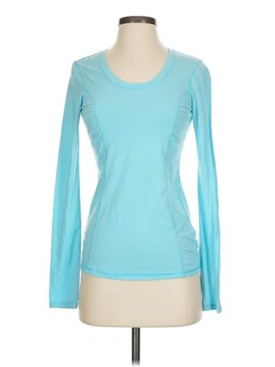 Pre-owned Zella Long Sleeve T-shirt In Teal
