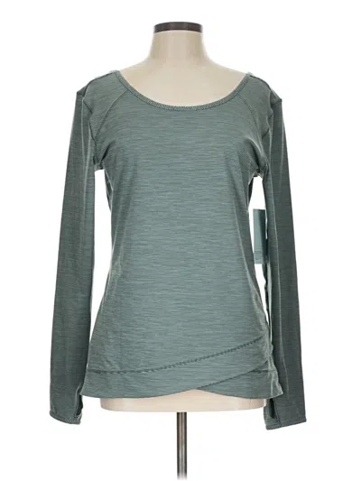 Pre-owned Zella Long Sleeve T-shirt In Teal