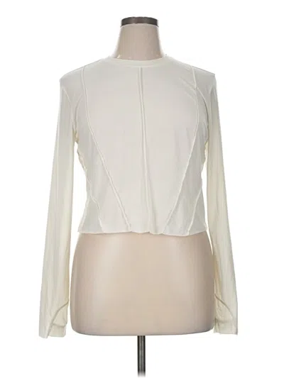 Pre-owned Zella Long Sleeve T-shirt In White