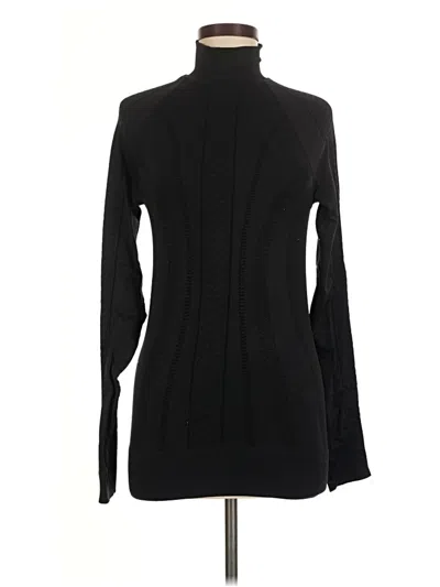 Pre-owned Zella Long Sleeve Turtleneck In Black