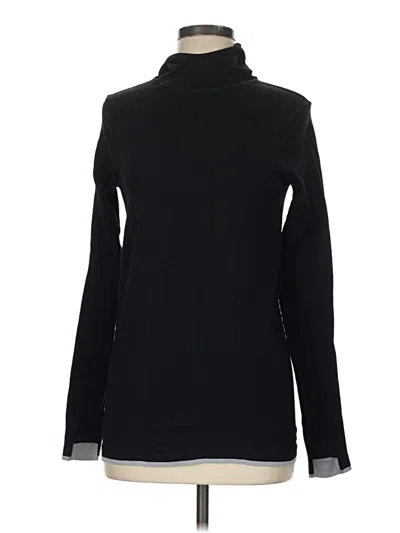 Pre-owned Zella Long Sleeve Turtleneck In Black