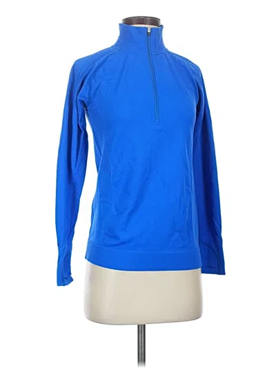 Pre-owned Zella Long Sleeve Turtleneck In Blue