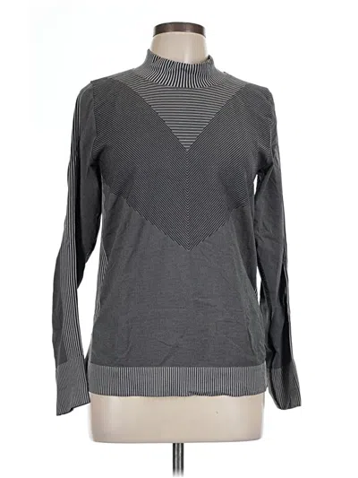 Pre-owned Zella Long Sleeve Turtleneck In Gray
