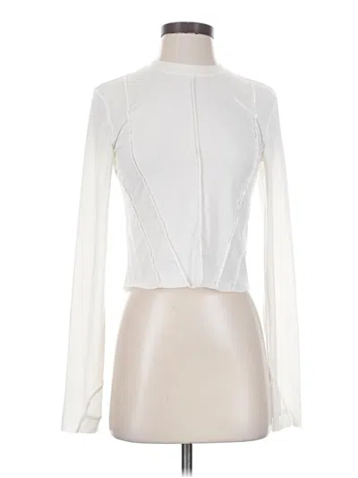 Pre-owned Zella Long Sleeve Turtleneck In Ivory