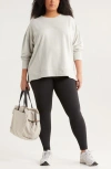 Zella Luxe French Terry Sweatshirt In Gray