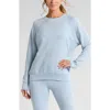 Zella Luxe French Terry Sweatshirt In Blue Fog