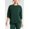 Zella Luxe French Terry Sweatshirt In Green Park