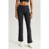 Zella Luxe High Waist Rib Flare Leggings In Black