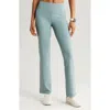 Zella Luxe High Waist Rib Flare Leggings In Grey Thunder