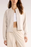 Zella Luxe Snap Front Jacket In White