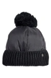 Zella Mixed Media Beanie In Black