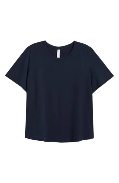 Zella Motivate Mesh Top In Navy Sapphire