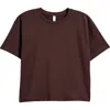 Zella New Take Crewneck T-shirt In Brown Mole