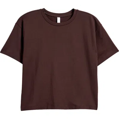 Zella New Take Crewneck T-shirt In Brown Mole