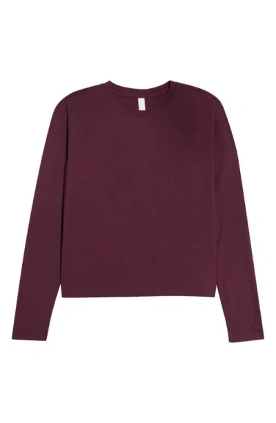 Zella New Take Long Sleeve T-shirt In Burgundy