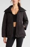 Zella Onion Quilted Jacket In Black