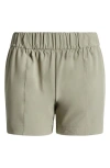 Zella Out & About Shorts In Green Vetiver