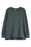 Zella Oversize Raglan Sleeve Scuba Sweatshirt In Green Urban