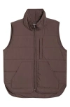 Zella Packable Quilted Vest In Brown