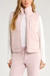 Zella Packable Quilted Vest In Purple
