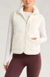 Zella Packable Quilted Vest In White