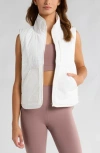 Zella Packable Quilted Vest In White